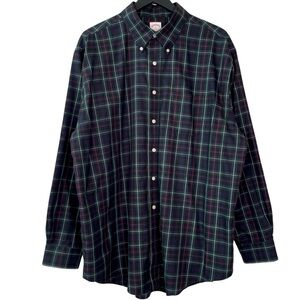 Brooks Brothers Tartan Plaid Cotton Button Up Shirt Size XL